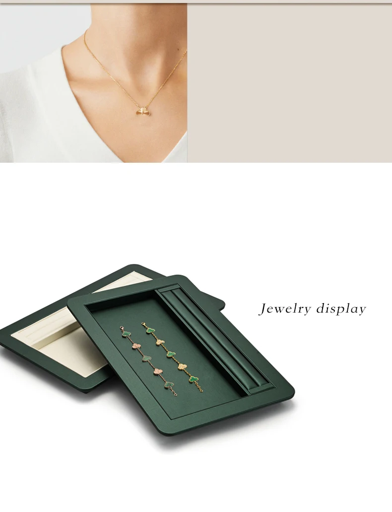 Oirlv Schmucktablett, Premium-Organizer für Ringe, Ohrringe und Armbänder, elegantes weiches Futter, perfekt für die Präsentation und Aufbewahrung von Schmuck – Detail 2