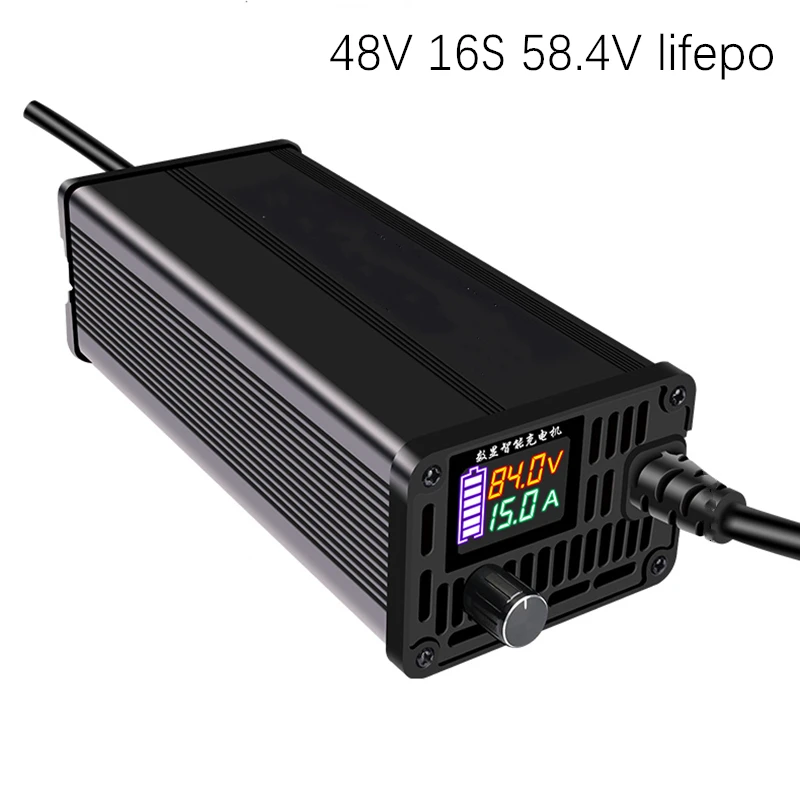 10A/20A Curren Adjust 24V 48V 58,4V 72V 60V 67,2V 84V Li-Ion Lifepo4 Lithium Batterie Ladegerät 13S Schnelle Ladung 8S 16S 20S 24S teil