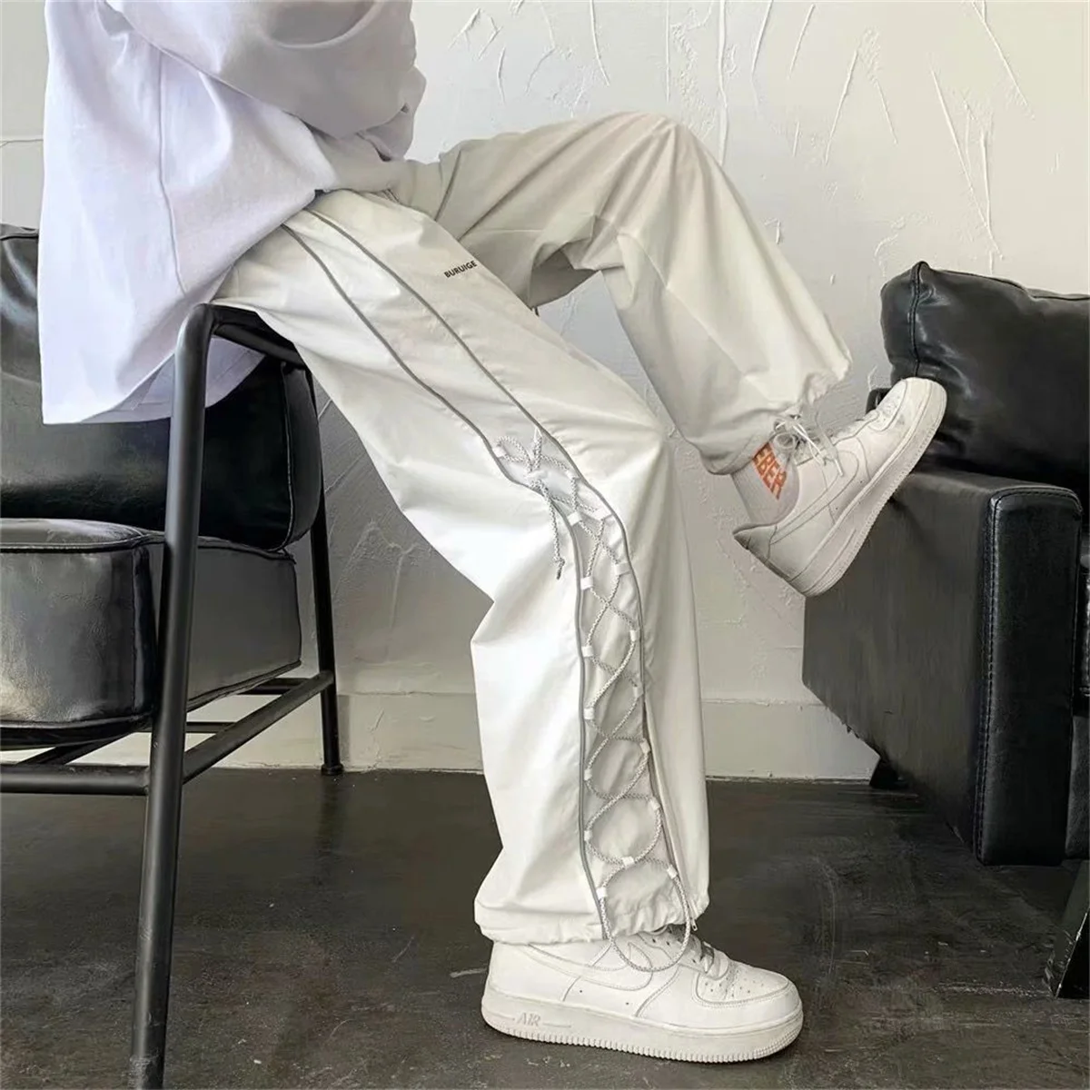 

2025 New Hip-Hop Spring And Summer Plus Size Men's Thin Outdoor Sports Work Pants Fashion Loose Straight Casual Pants