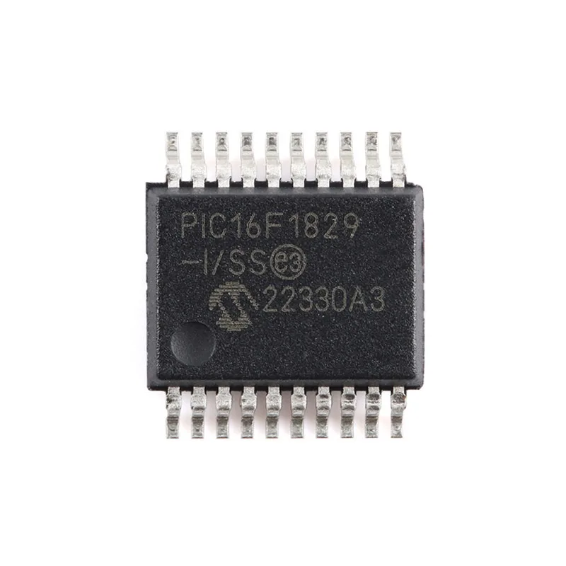 1 pcs Microcontroller PIC16F1829-I/SS SSOP-20 20Pin Flash Chip for embedded development,analog signal acquisition module,compact