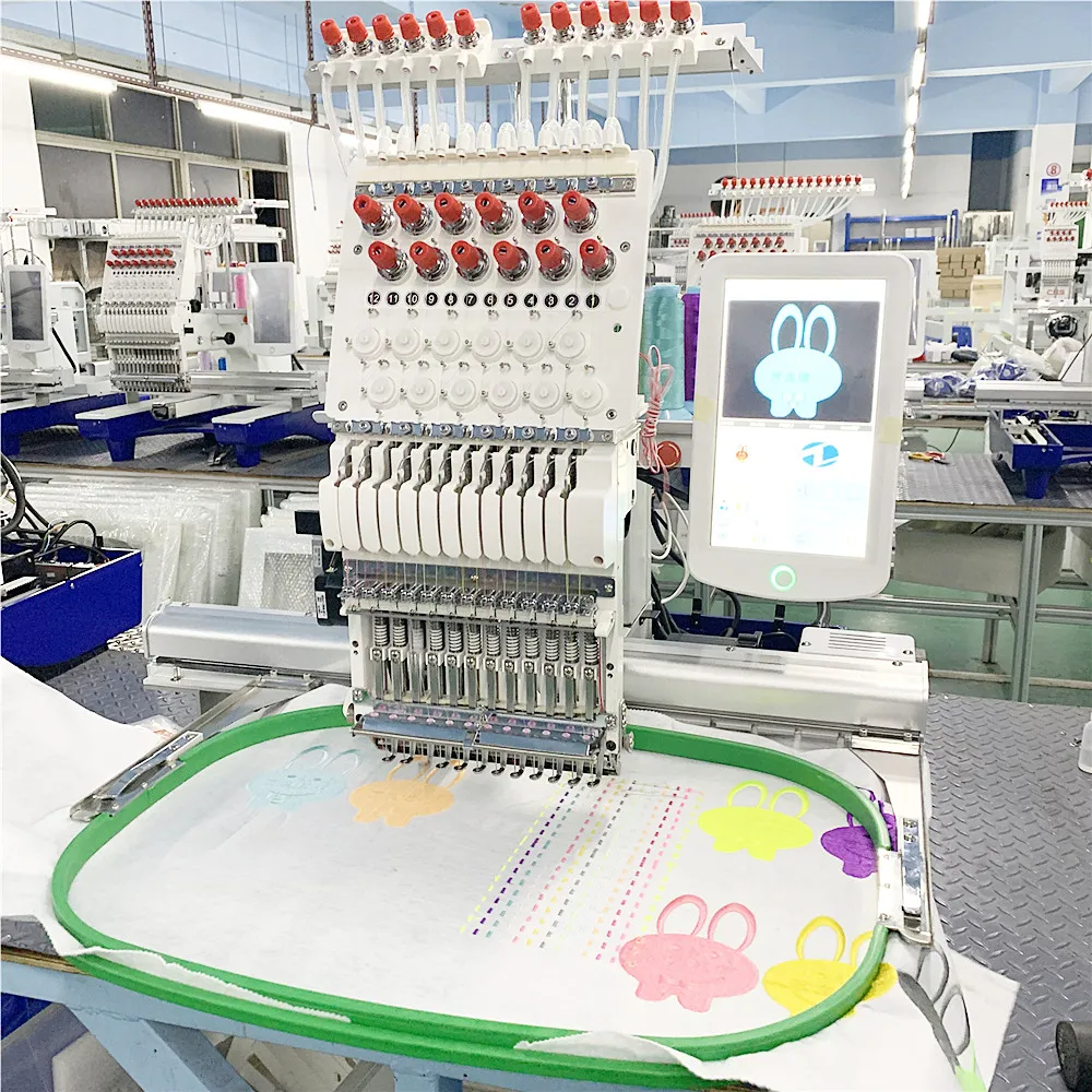 12/15 Needles 5 Years Warranty Free Instruction Single Heads Automatic Computer Control Multi Functional Embroidery Machine