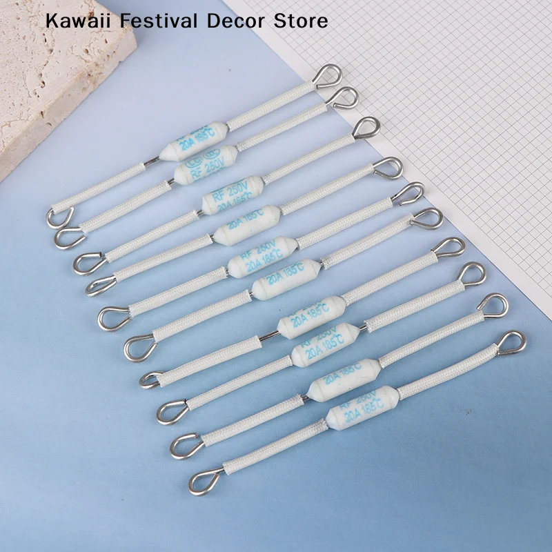【K】10Pcs Thermal Fuse  For Electric Rice Cooker RF250V 10A 15A 20A 185 Degree Thermal Cutoff RF 250V Ceramic Rice Cooker