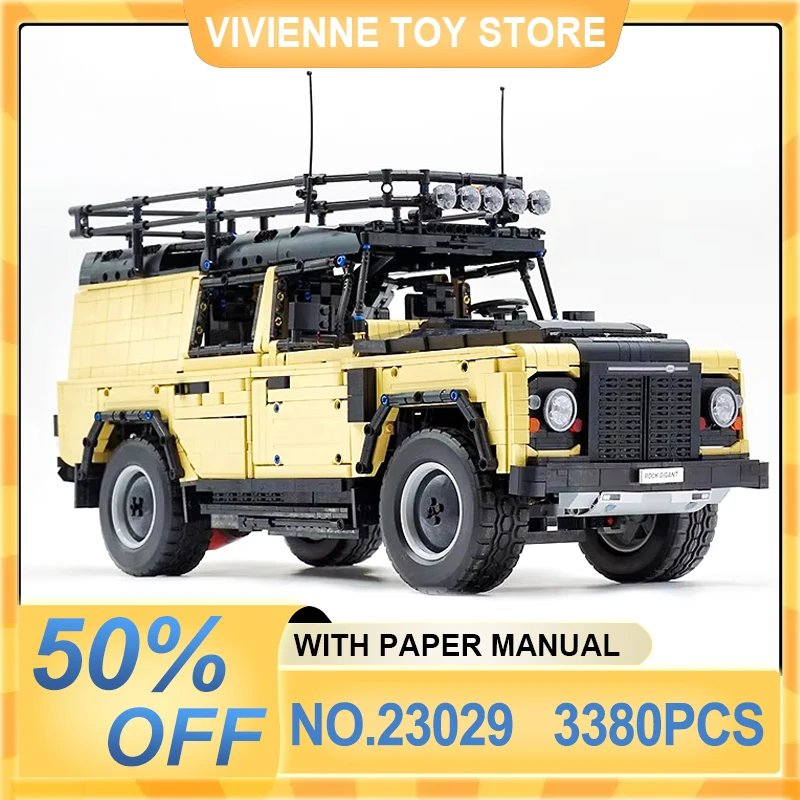 NEW YC-23029 High-Tech Building Land Off -road Rover Model MOC 1:8 Blocks Bricks Educational DIY Toys Fit Kids Chrismas Gift Toy