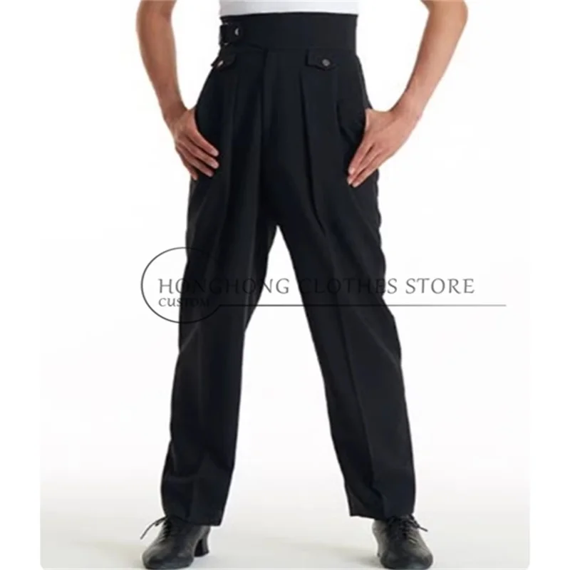 

New trendy slacks - casual high-waisted dance pants with loose fit and anti-shrink feature - custom-made men's pants