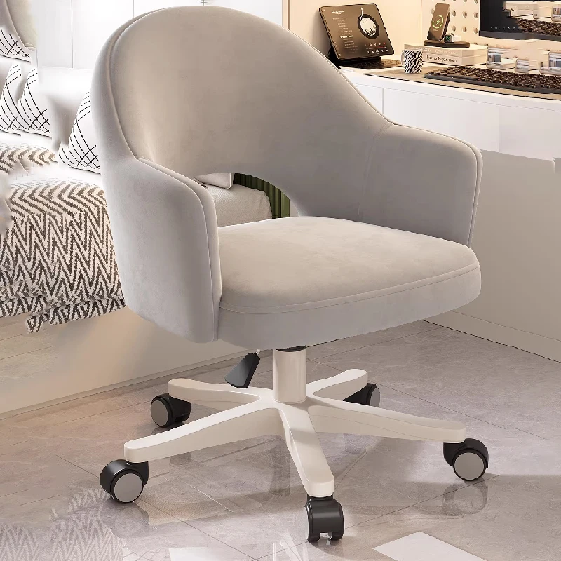 White Rolling Ergonomic Office Chair Swivel Dinning Study Lounge Office Chair Armchair Recliner Chaise De Bureaux Home Furniture