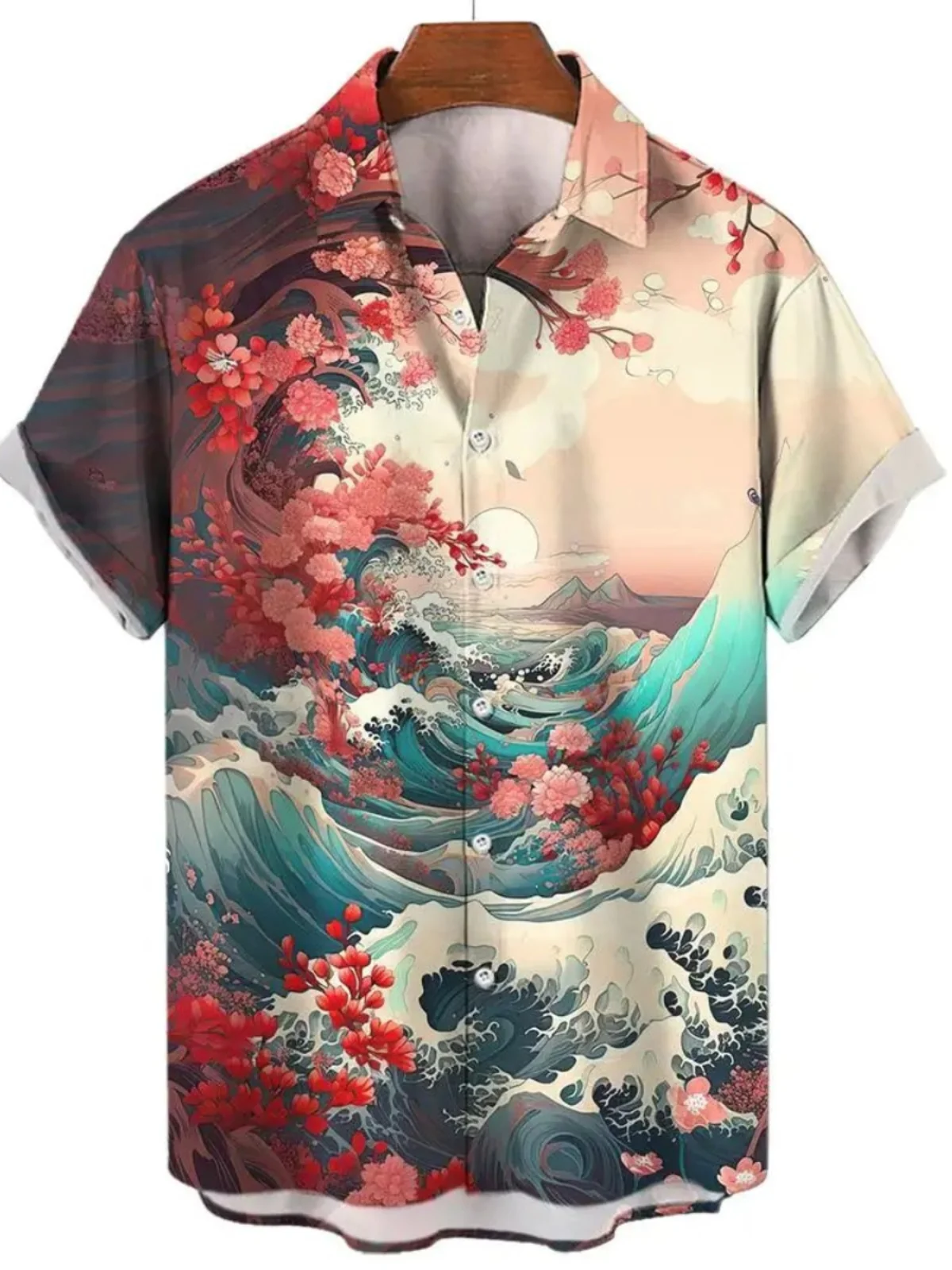 

3D Printed Men's Casual Beach irt ort Sve Ne Stand Fit Summer Faion No Brand Registered Trademark
