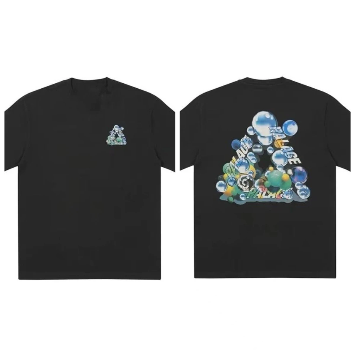 

Summer PAL FW21 Bubbling T-shirt White Cotton Men's Printed Pattern Round Neck Short-sleeved T-shirt Trendy Brand