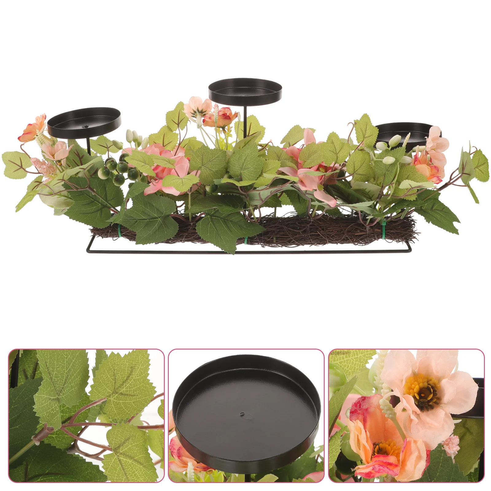 

Realistic Artificial Hydrangea Holder Fake Flower Table Centerpiece For Wedding Party Xmas Home Decor