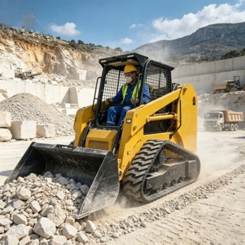 Top Rated Compact Track Skid Steer Loader With Engine and High Lift Power for Construction and Farm Work