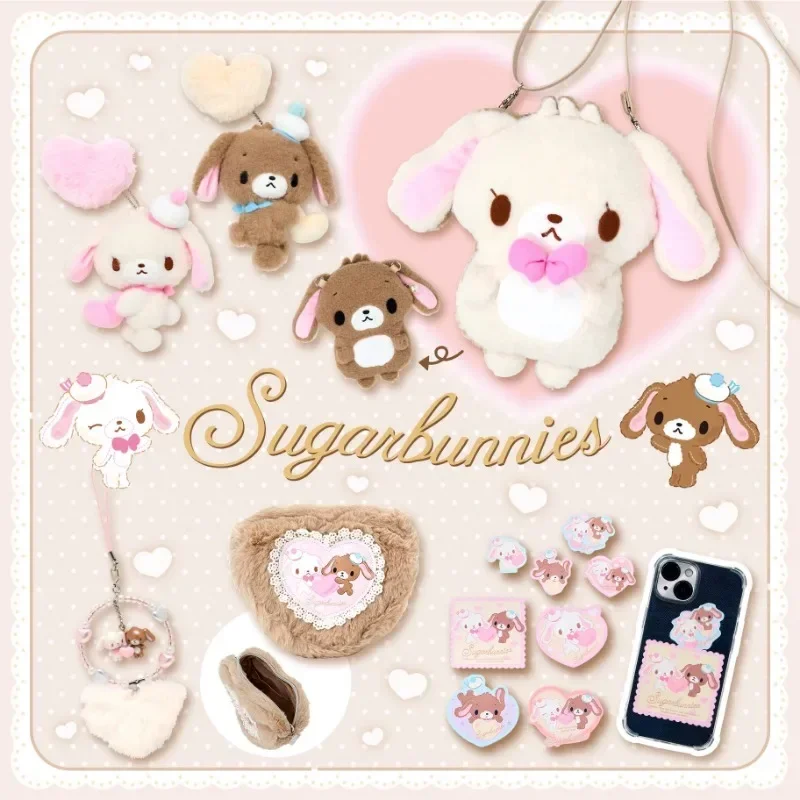 

Japan Sanrio Sugarbunnies CharmmyKitty Love Pendant Doll Charm Sticker Plush Crossbody Small Cartoon Kawaii Anime Plush Toy