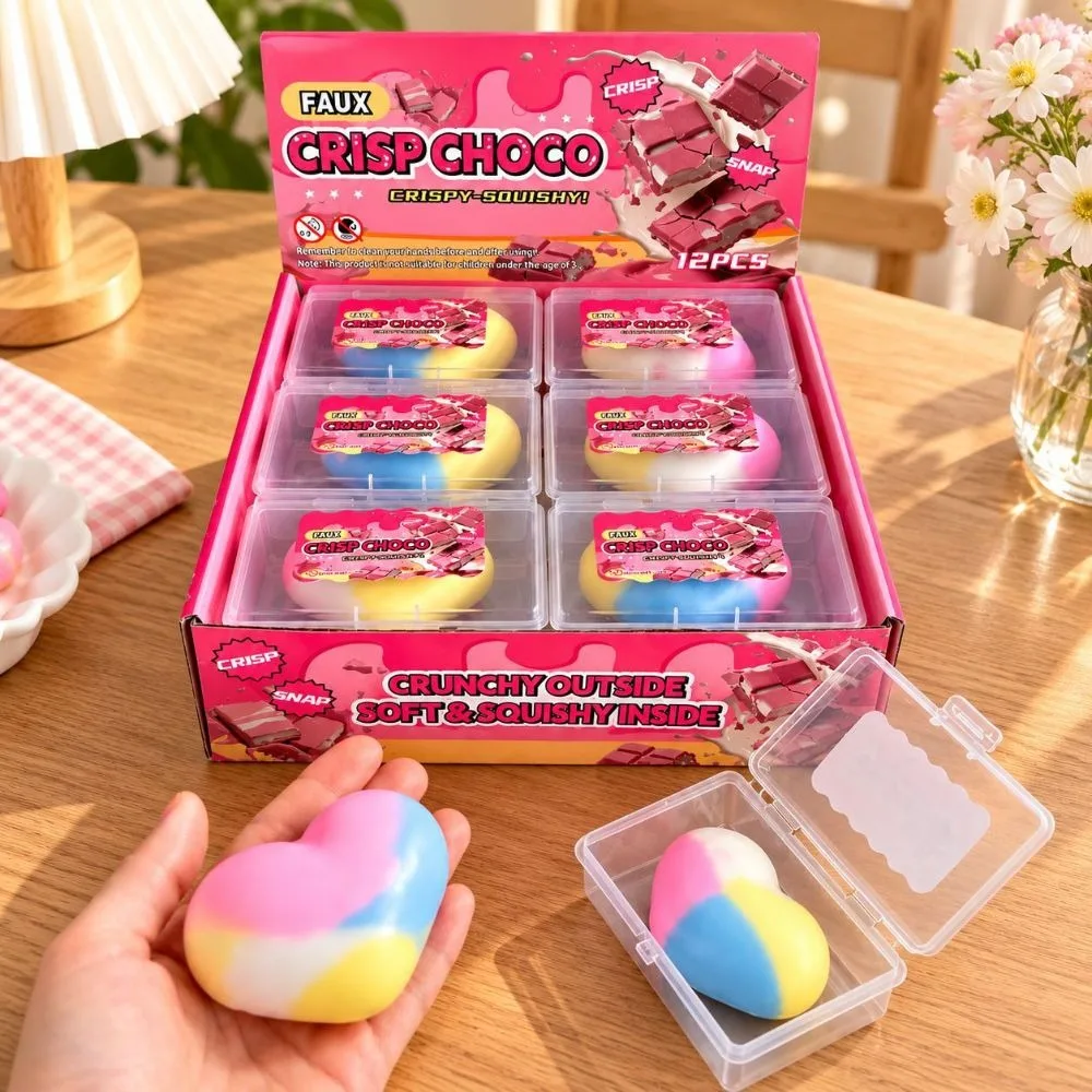 Heart Shape Wax Cracking Squeeze Crackable Texture Crispy Feel Crispy Stress Balls Handmade Craft Foot Shape Sensory Squeeze