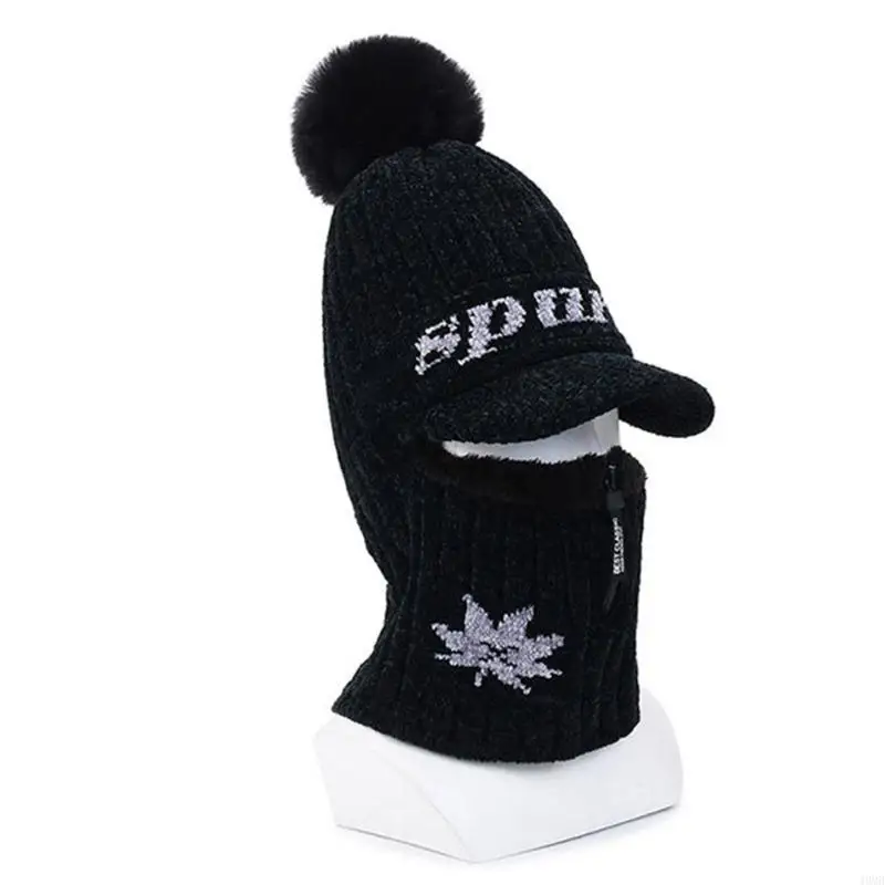 الشتاء محبوك بالاكلافا قبعة صغيرة 3 في 1 قبعة تزلج الدراجات قناع الرقبة الجراب غطاء كامل بيني معطف شتوي لوازم 49MB