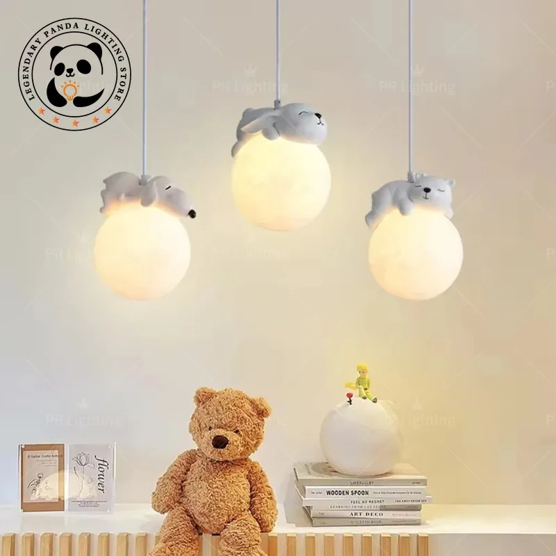 

Modern Simplicity Pendant Lamps Creative Cartoon Animals Hanging Lights Bedside Bedroom Study Restaurant Hallway Decor Luminaria