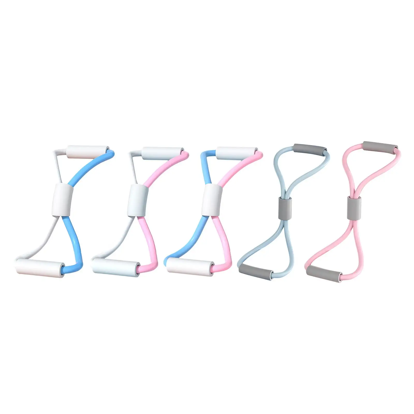 2-4pack 8 Shaped Resistance Band Portable for Muscle Building Training Body