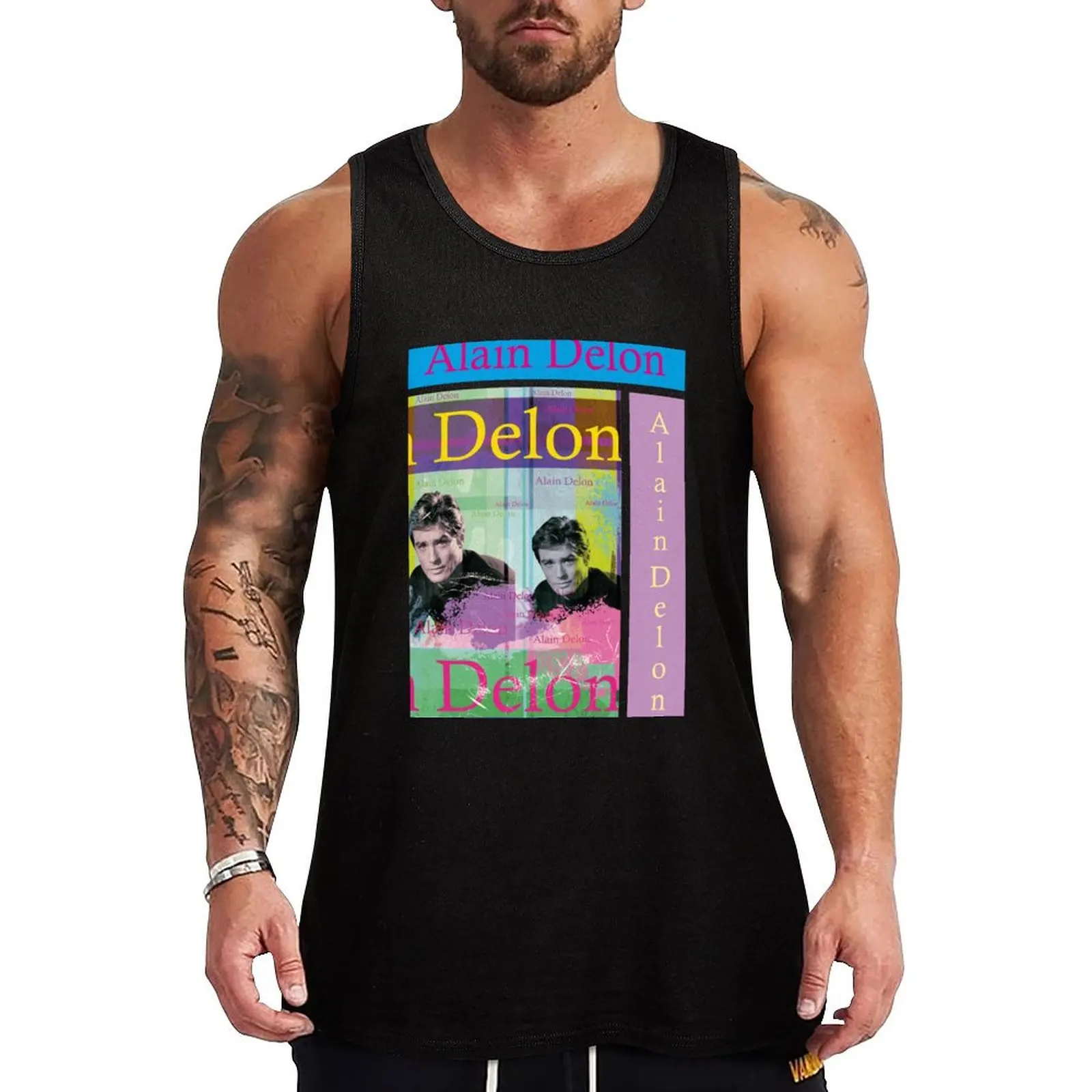 

Alain Delon Portrait Tank Top best selling products T-shirts men Men's clothing brands