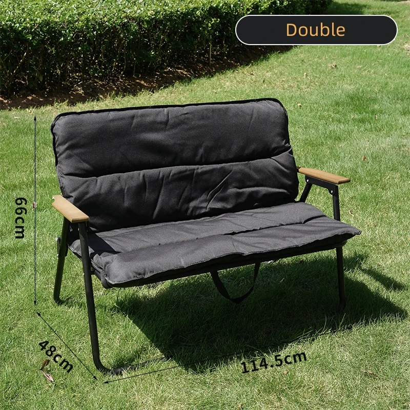 

Comfortable Hiking Camp Chair Folding Outdoor 150KG 1-2 Person Large Space Kamp Sandalyesi Camping Chair with Backrest