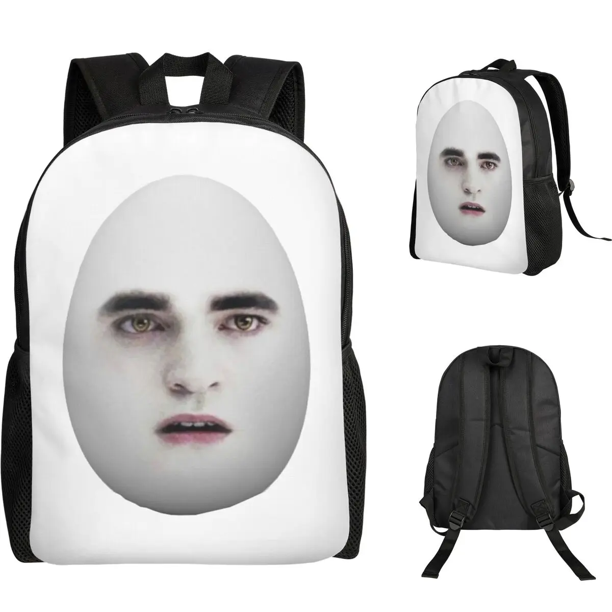 Eggward Funny Edward Cullen Backpack Student Boys Girls BookBag School Bag Computer Shoulder Bags