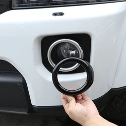 For Land Rover Discovery 4 LR4 10-16 Car Front Fog Light Lamp Decoration Ring Cover Stickers ABS Fog light protection accessory