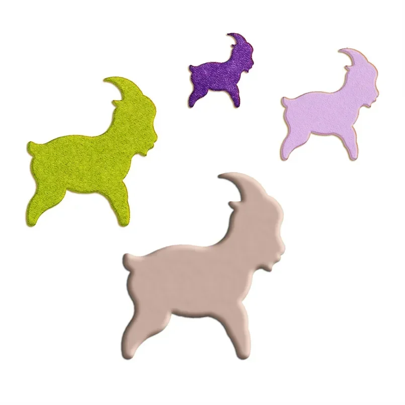 Four Specifications Cartoon Herbivore,Little Goat,Plastic Molds,Cake Fondant Tools,Cookie Sushi and Fruits Cutters