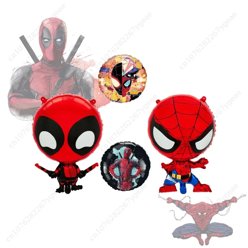 

4pcs New SpiderMan Deadpool Balloon Avengers Aluminum Film Balloons Wholesale Children's Toy Party Decoration