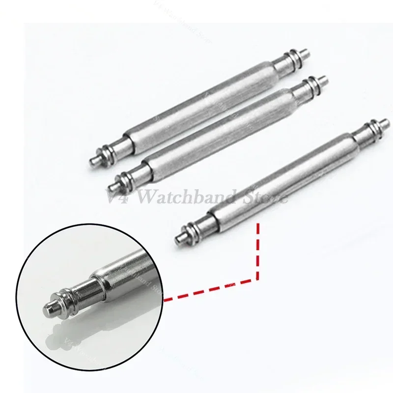 20 peças pinos de mola de pulseira de relógio 1.5mm 1.8mm 2.0mm de espessura barras de mola de metal 16/18/20/22/24/26mm pinos de ligação de pulseira ferramenta de reparo de relógio
