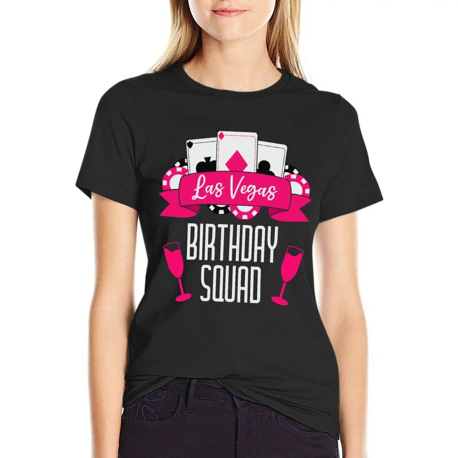 

Vegas Birthday Squad For Las Vegas Girls Trip Birthday Party Matching Group T-Shirt cute clothes lady clothes clothes for Women