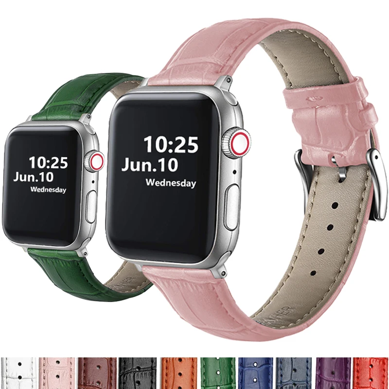 Leather Band for Apple Watch Strap iWatch Watchband for  Series 5/3 Sport Bracelet 42mm 38mm Strap For iwatch 6 4 SE Band