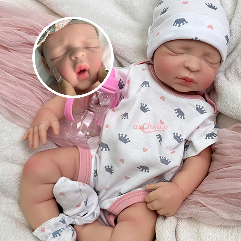 

17 "Реалистичная кукла реборн для девочек, реалистичная мягкая силиконовая кукла для новорожденных Reborn Preemie, идеальный подарок для любителей кукол, художественная игрушка