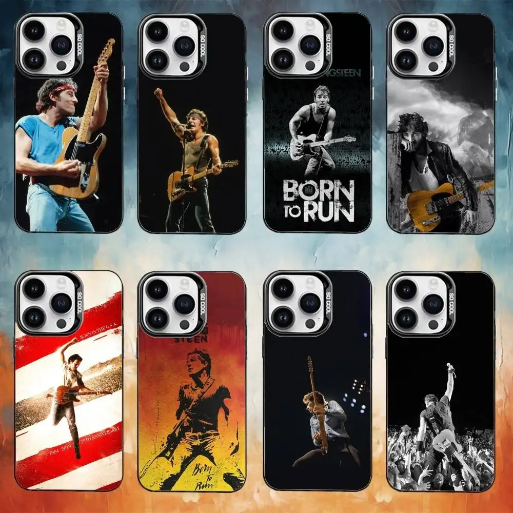 

B-Bruce S-SpringsteenS Phone Case For iPhone17,16,15,14,13,12,11 Plus,Pro Max Black Candy Matte Shockproof Cover