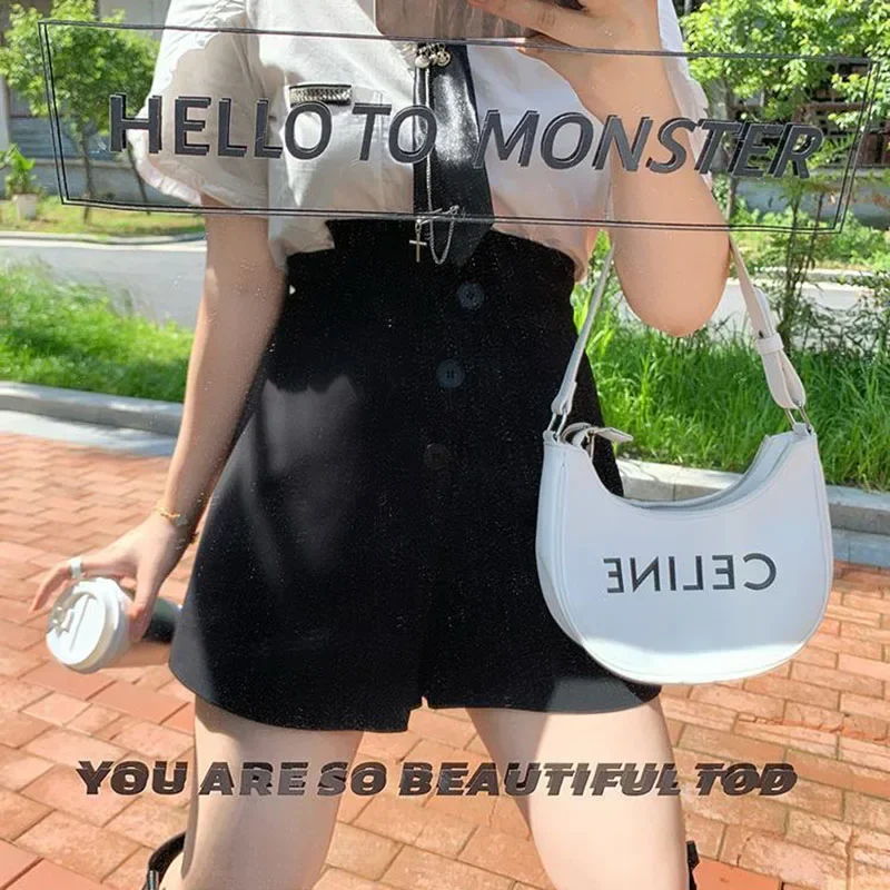 High Waist Wide Leg Black Shorts Women Autumn Summer Solid Short Casual A-line Skirt  Irregular Shorts Skirt Pants