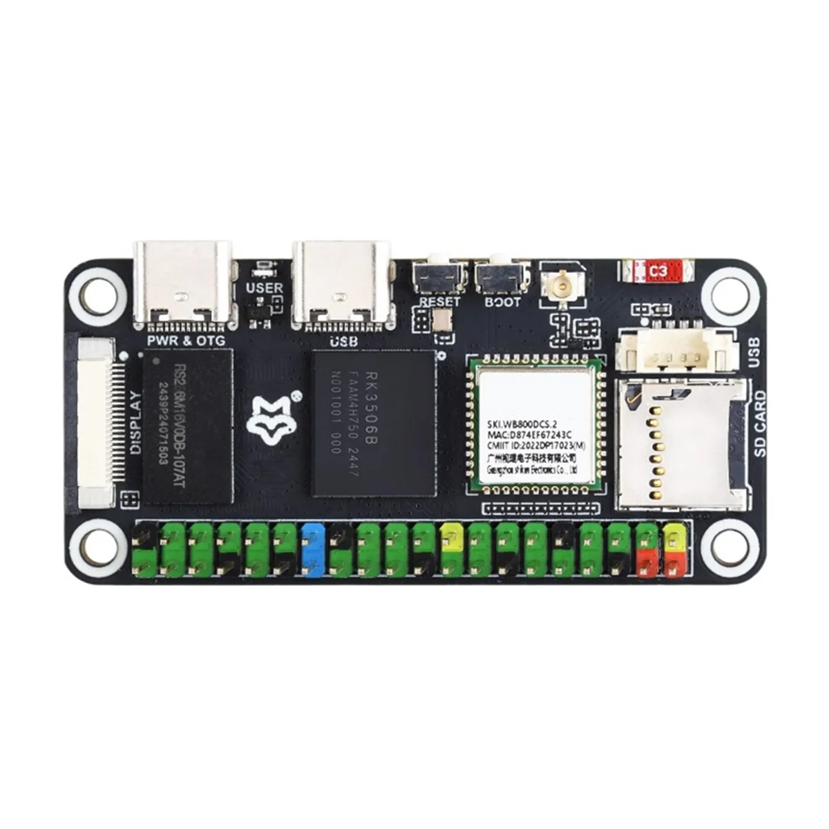 Scheda di sviluppo Mini Linux Zero W basata su chip RK3506B, integrata con braccio triplo-core -A7