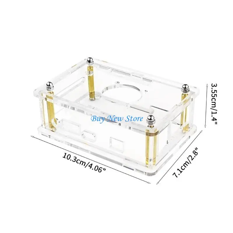 20CE Acrylic Case for Orange 4 LTS Protpratective for Case with Cooling Fan Heat Gustipation Protector
