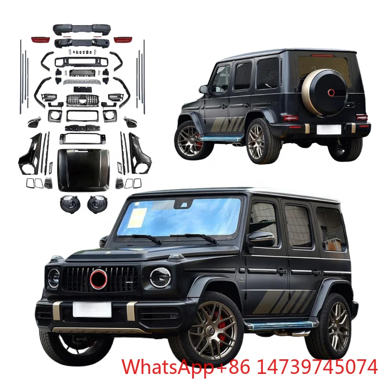 W463 Old To New Wide Body Kit Upgrade To W464 W465 G63 Style Hood Grille Bumper Splash Guard PartsOld To New Facelift Body Kit