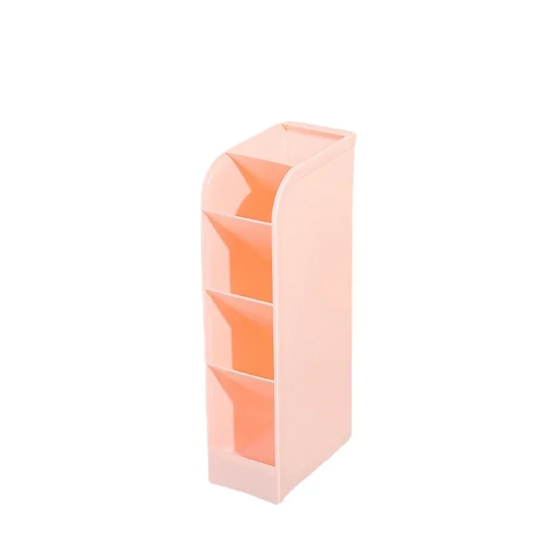 Desk Pen Holder Pencil Makeup Organizer Desktop Organizer for Cosmetics Plastic Storage Box School Office Kawaii Stationery