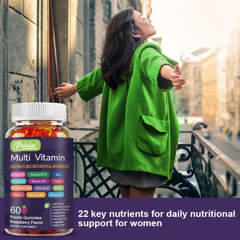 Multivitamin Gummies - Dietary Supplement for Improves Skin, Hair, Nails and Overall Health, Immunity, Enhances Energy Levels - Image 6
