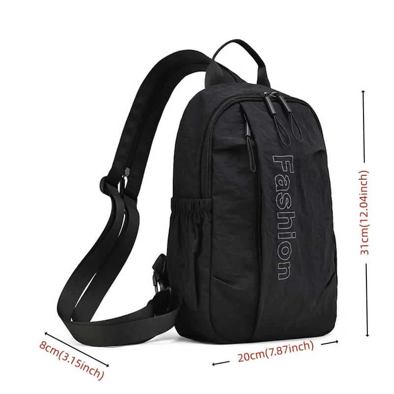 Leichte Herren-Umhängetasche, lässiger Brust-Rucksack, multifunktionaler Schulter-Crossbody-Tagesrucksack für Reisen, Wandern und Pendeln – Detail 1