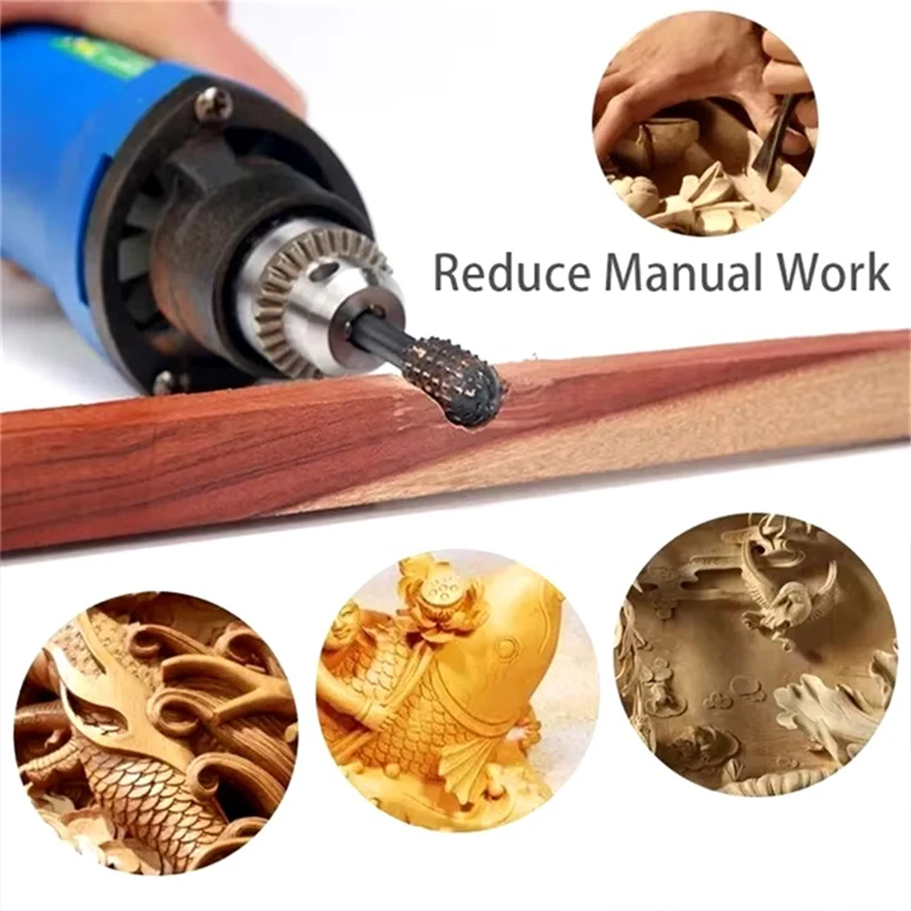 1/4'' 5PCS Drill Bit Set – Cutting Tools for Wood Cutting, Woodworking, Knife Wood Carving, and Carpentry LK-AA220