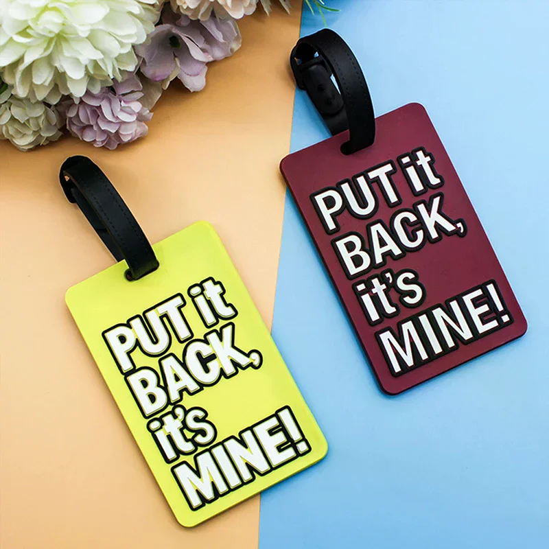 Creative Letter Not Your Bag Travel Accessories Luggage Tags Suitcase Cartoon Style Fashion Silicon Portable Travel Label 2022