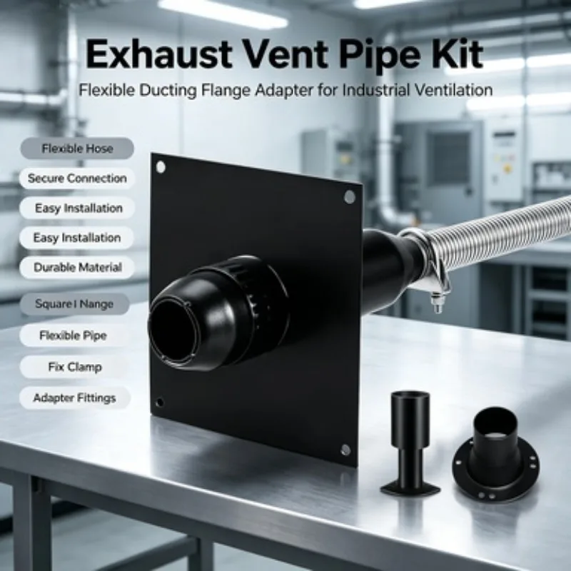 Generator Exhaust Extension Muffler Kit With Heat Insulated Wall Mount Plate Safe Exhaust Gas Discharge Generator Installation