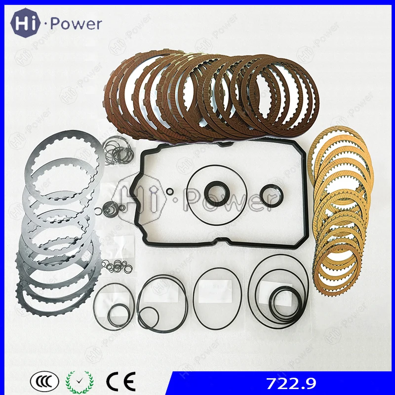 722.9 Auto Transmission Master Repair Kit Friction Steel Plate for Mercedes Benz 7-SP Gearbox 722.9 Gearbox Overhaul Repair Kit