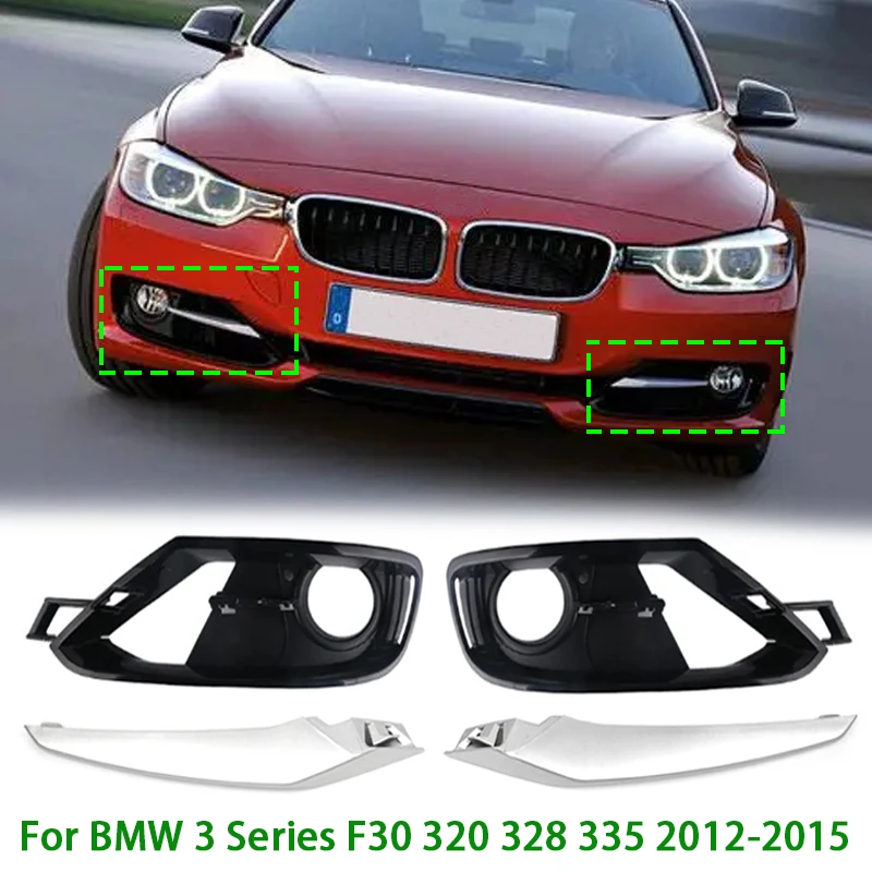 Car Front Fog Lamp Bezel Fog Light Frame for BMW 3 Series F30 320 328 335 2012-2015