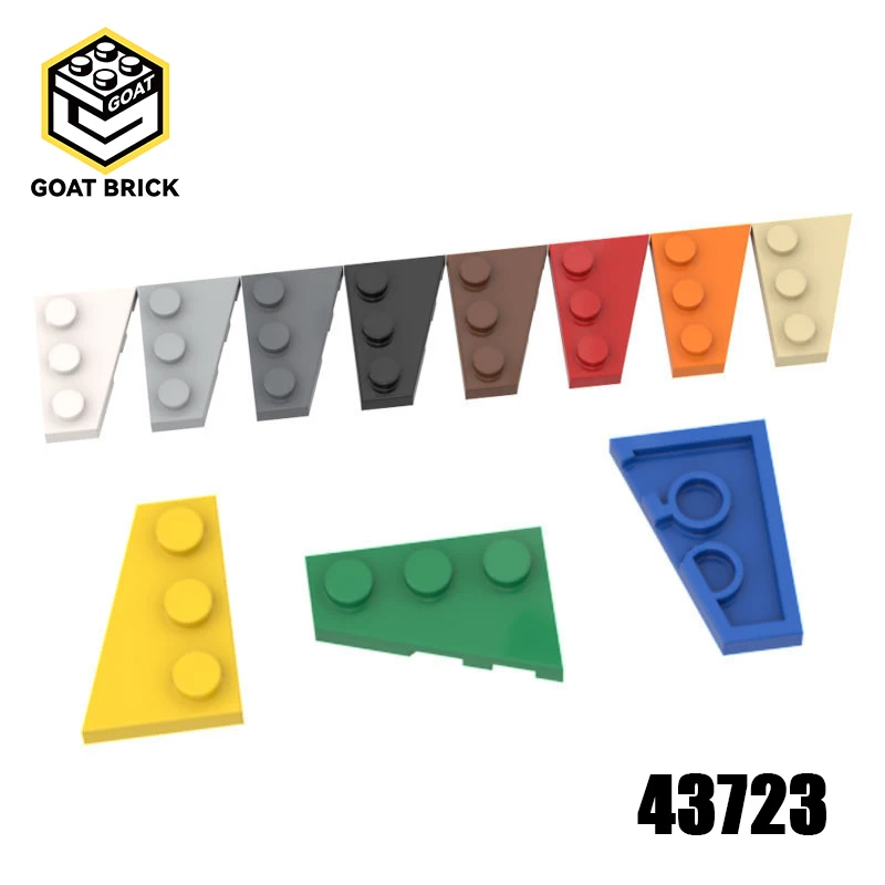 

10Pcs MOC Parts 43723 Wedge Plate 3 x 2 Left Compatible Bricks DIY Assmble Building Blocks Particle Kid Puzzle Brain Toy Gift