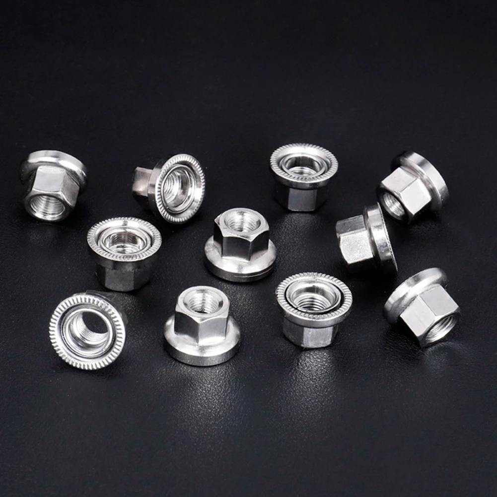 1-10PCS Bicycle Drum Hub Nuts 10mm Fixed Gear MTB Road Bike Rear Wheel Screw Bolt Biking Portable Dustproof Cycling Accessories