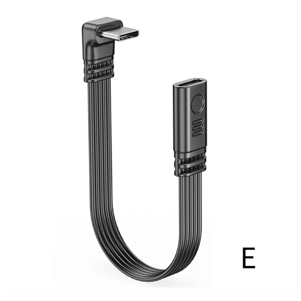 90-Grad-Typ-C-Verlängerungskabel 480 Mbit/s Hochgeschwindigkeits-Datenübertragungskabel USB-C-Stecker auf USB-C-Buchse Schnelles Kabel für Samsung Xiaomi