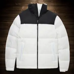 Chaqueta de plumón para hombre, abrigo acolchado de algodón con cuello levantado y solapa con cremallera, prendas de vestir a prueba de viento, chaqueta con bolsillos para invierno