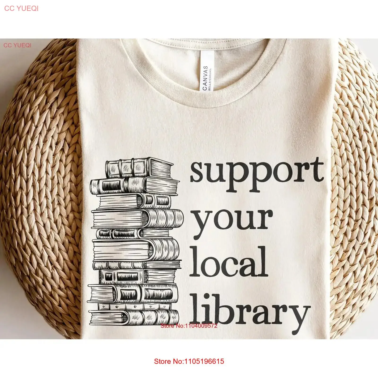 Support Your Local Library T Shirt Book Lover Nerd Bookworm Books Novel s Reading Writer vintage Washed Stretched graphic
