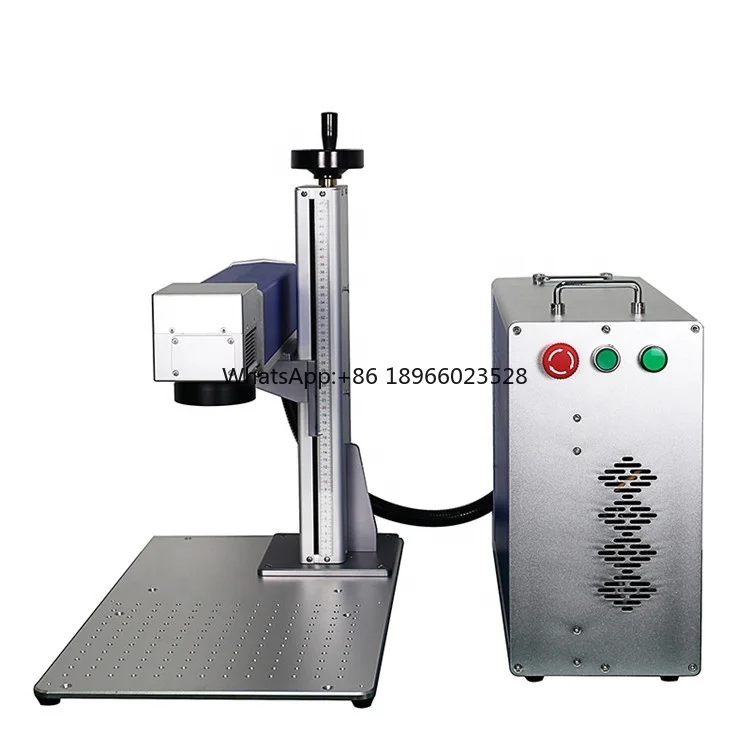 20W Top quality-106-1 Desktop Split Fiber Laser Marking Machine widely used in hardware,plastics and some hard surface materials