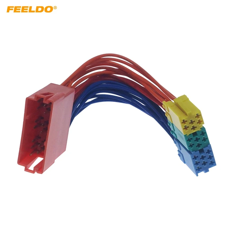 

3Pcs Car 20Pin Stereo Audio Plug Wiring Harness Adapter For Audi Volkswagen CD Radio Female To Male Original Head Units Cable
