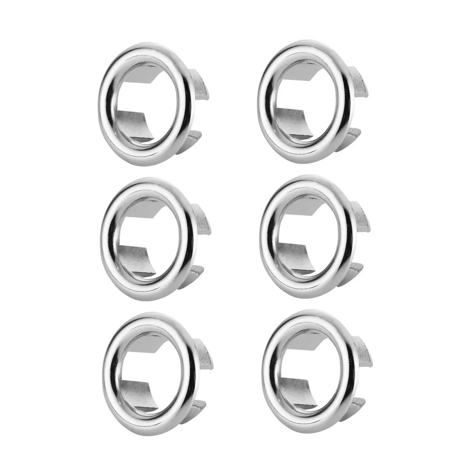 

6Pcs Sink Overflow Cover Overflow Rings Basin Insert Hole Cover Vanity Sink Overflow Cap for Washroom Shopping Malls Bathtub