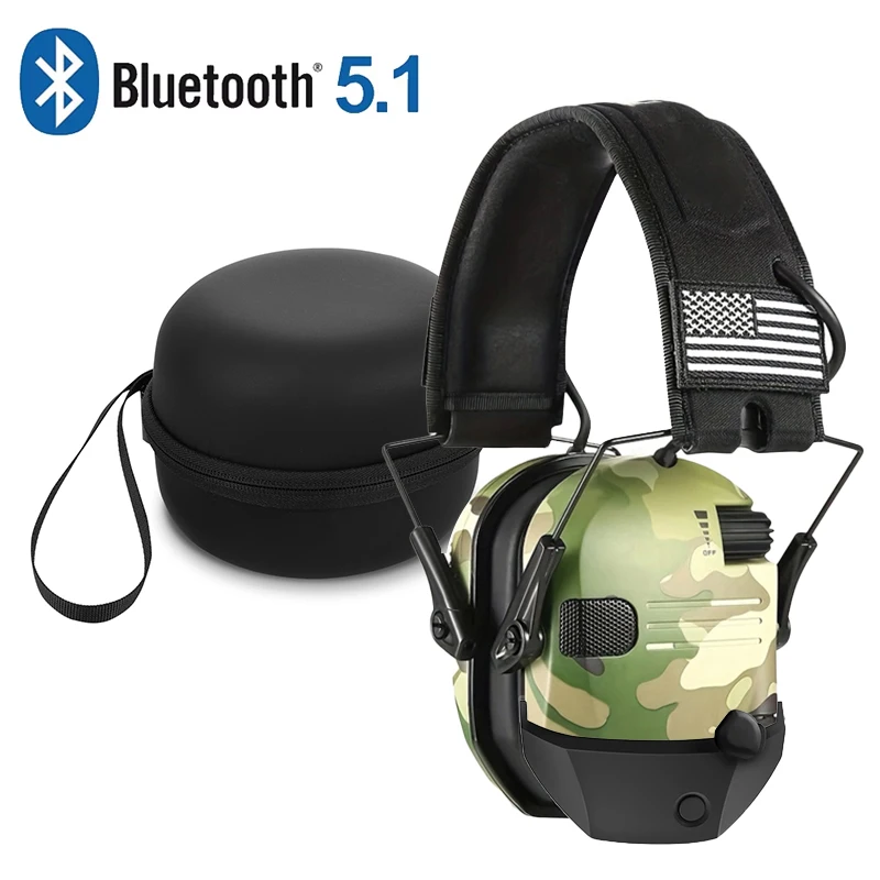 Headphone Electronic 5.1 Bluetooth earmuffs Shooting Ear Protection for hunting Professional Noise Reduction Headset with Case